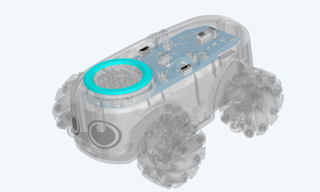 Robot ilo avec une vue transparente et axé sur le micro-controleur